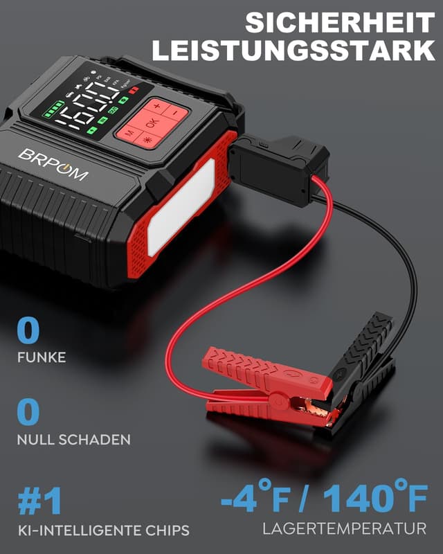 Thumbnail 5 de BRPOM 8000A Starthilfe Powerbank 26800mAh für Pkw