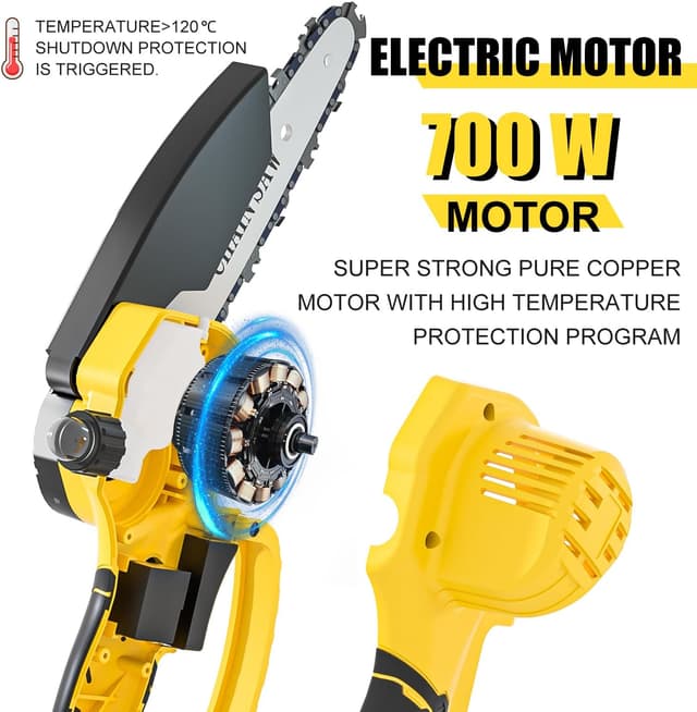 Thumbnail 5 de Mini Chainsaw Cordless 6 Inch with Auto Oiler