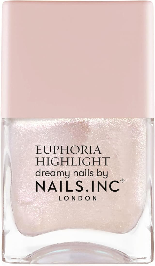 Detalle de Nails Inc Euphoria Highlight in Magic Does Exist Pink Shimmer (No Chip, Vegan) nail polish