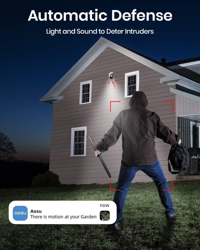 Thumbnail 6 de Aosu WirelessCam Pro 2-Cam Kit True 2K HD Wireless Outdoor Security System