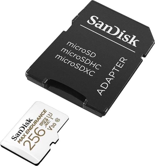 Detalle de SanDisk MAX ENDURANCE 256 GB microSDXC para cámara de salpicadero