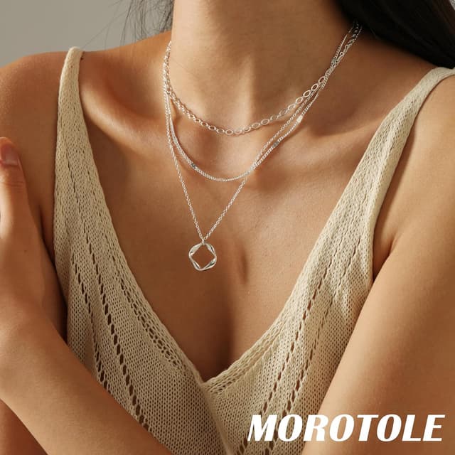 Detalle de MOROTOLE mehrreihige Halsketten 925