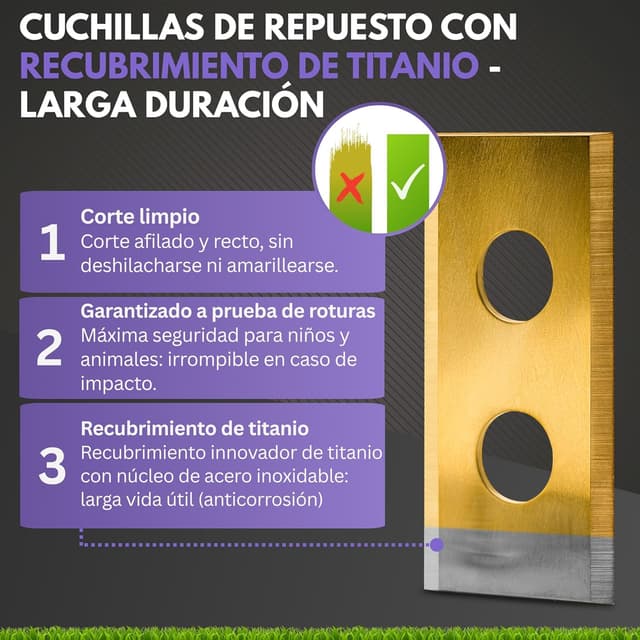 Detalle 2 de Filzada 45x Cuchillas de Repuesto Titanio 0,85 mm