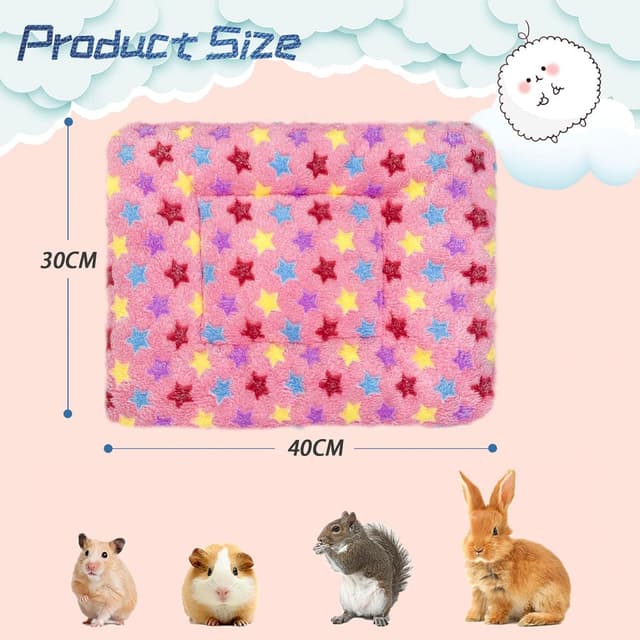 Detalle 2 de XMPEKO 3 Peck Small Animal Plush Bed (40 x 30 x 3cm) – fleece cage bedding mat