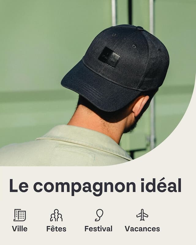 Detalle de Johnny Urban Casquette Dean snapback unisexe à 6 panneaux, visière réglable et bandeau anti-humidité