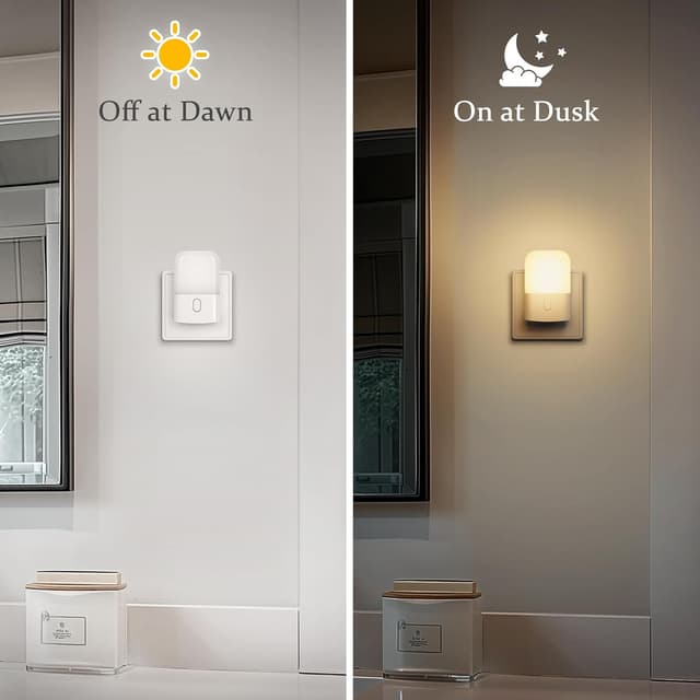 Detalle 2 de Emeritpro Nachtlicht Steckdose 2700K 2er-Set