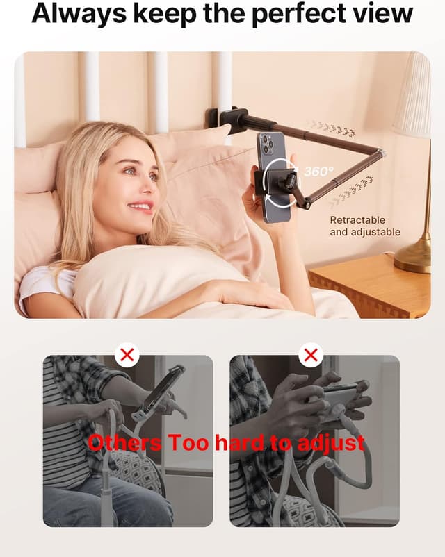 Detalle 2 de JSAUX Phone Holder Gooseneck Stand 1-Pack