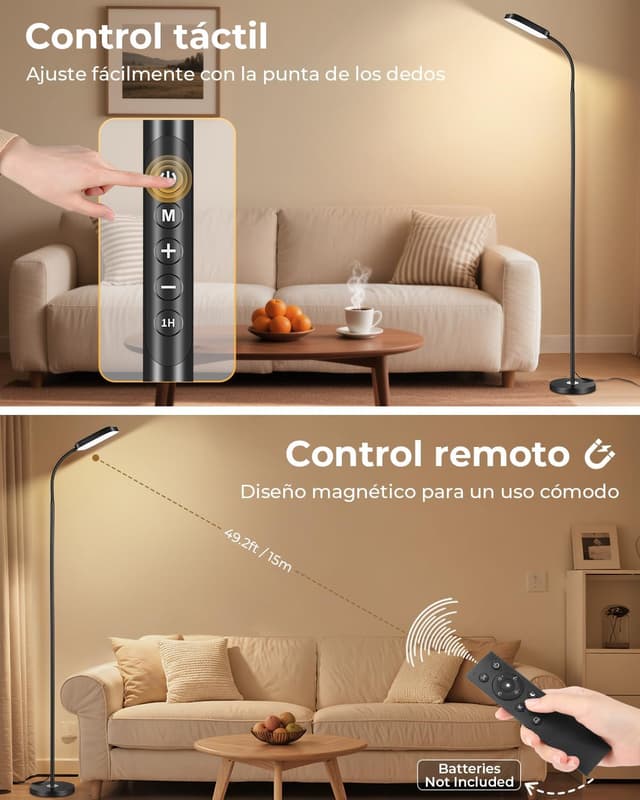 Thumbnail 4 de Lámpara de pie LED regulable 18W 1850 lm