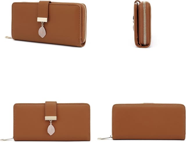 Detalle de TAN.TOMI portefeuille femme grand format 20 cm