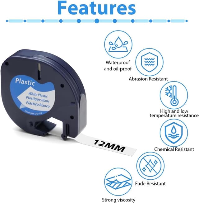 Detalle de OFFCUP Ruban 12 mm Dymo Letratag