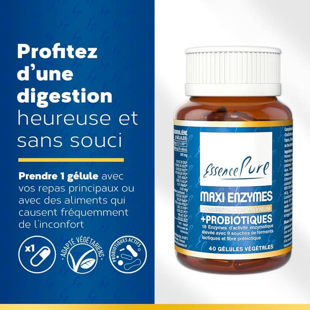 Thumbnail 1 de Maxi Enzymes + Probiotiques 40 gélules