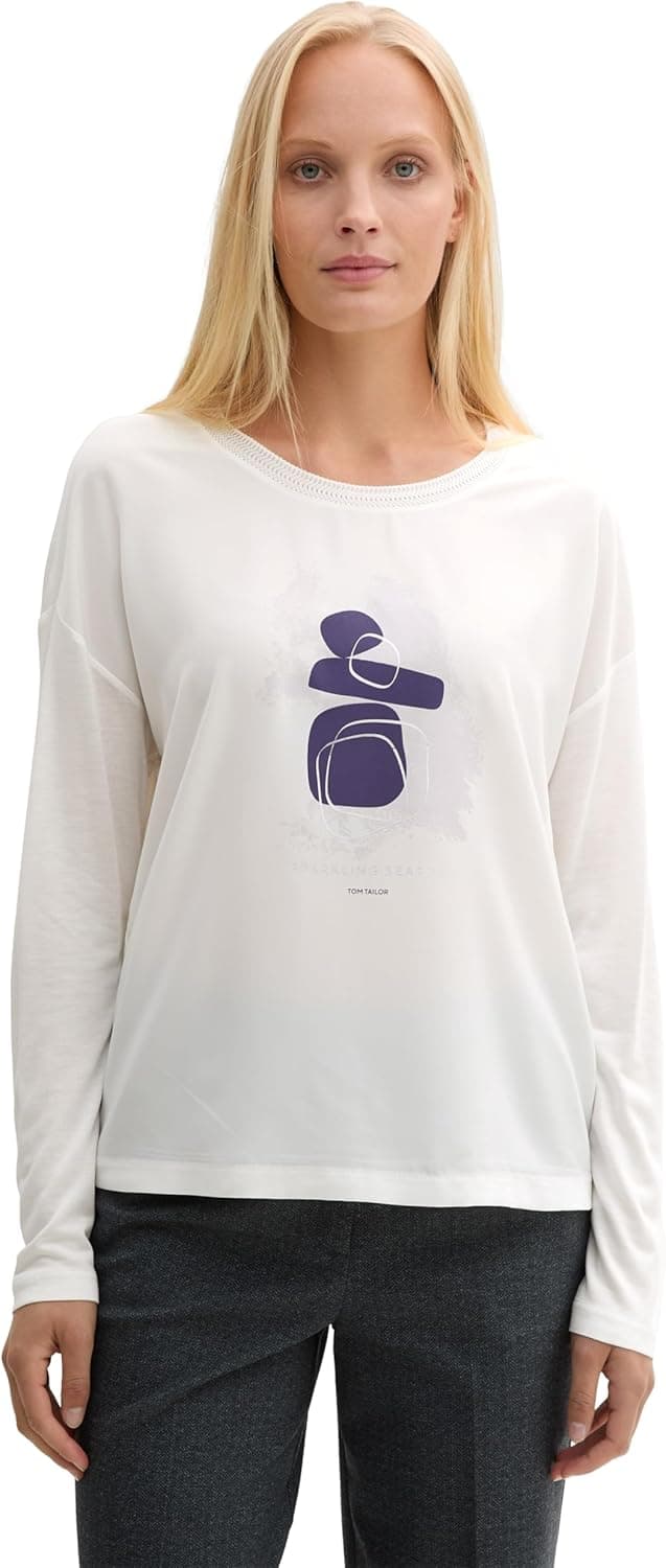 Detalle 2 de TOM TAILOR 1044167 maglietta donna a maniche lunghe