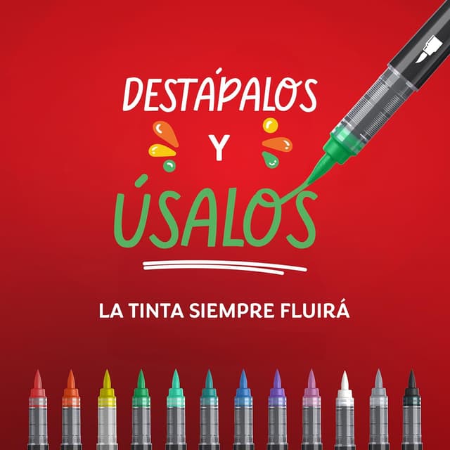 Thumbnail 4 de Sharpie Marcadores Creativos Acrílicos Punta Pincel Rosa 6 Piezas 🎨