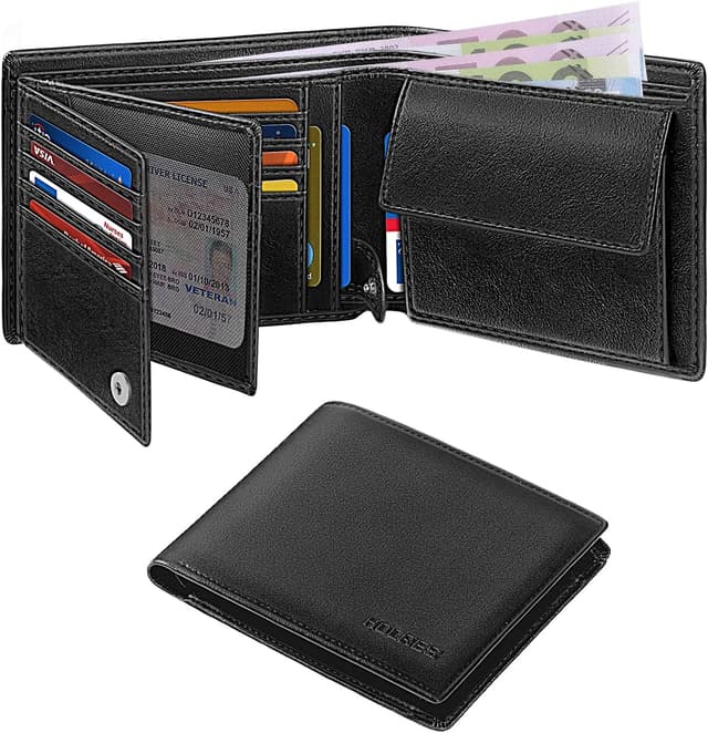 Detalle de HOCRES Wallets RFID blocking slim wallet 15-card