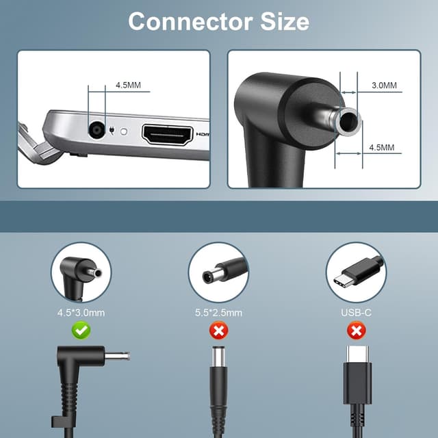 Detalle de shefor 230W Netzteil Ladegerät – kompatibel mit HP Omen 15/16 und ZBook Fury 16 G9 (19,5V, 11,8A, 4,5×3,0 mm)