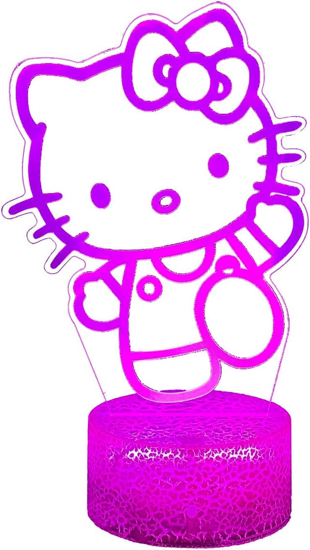 Detalle de LOUHH Lampe Kitty 3D 16 couleurs