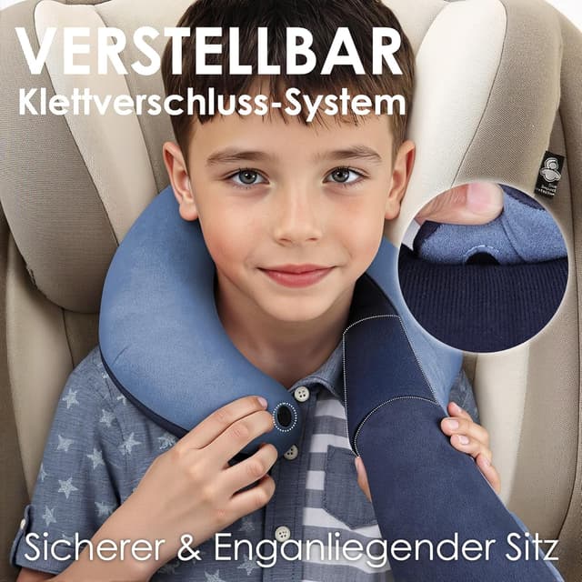 Detalle 1 de WENRENER Kinder-Nackenkissen mit Verstellung