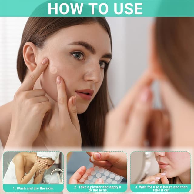 Detalle de Patch Brufoli Idrocolloidali invisibili giorno e notte con Tea Tree Oil e Acido Salicilico, 200 cerotti