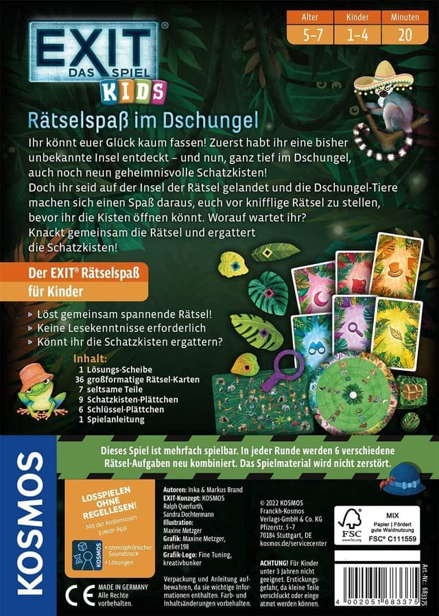 Detalle 2 de KOSMOS 683375 RĂ€tselspiel ab 5 Jahren đČ