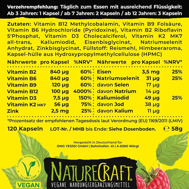 Thumbnail 2 de Vegan Kids All-in-One Multivitamin-Komplex für Kinder (120 Kapseln)