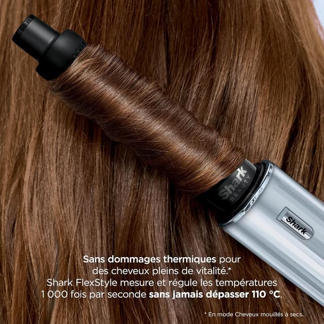 Detalle 2 de Shark FlexStyle Édition Limitée Bleu Glacial 6-en-1 (HD476WHEU) : styler et sèche-cheveux avec accessoires