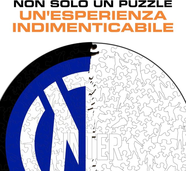 Detalle de Iconic Puzzles Inter Logo Prodotto ufficiale – Puzzle di legno sostenibile, taglia L