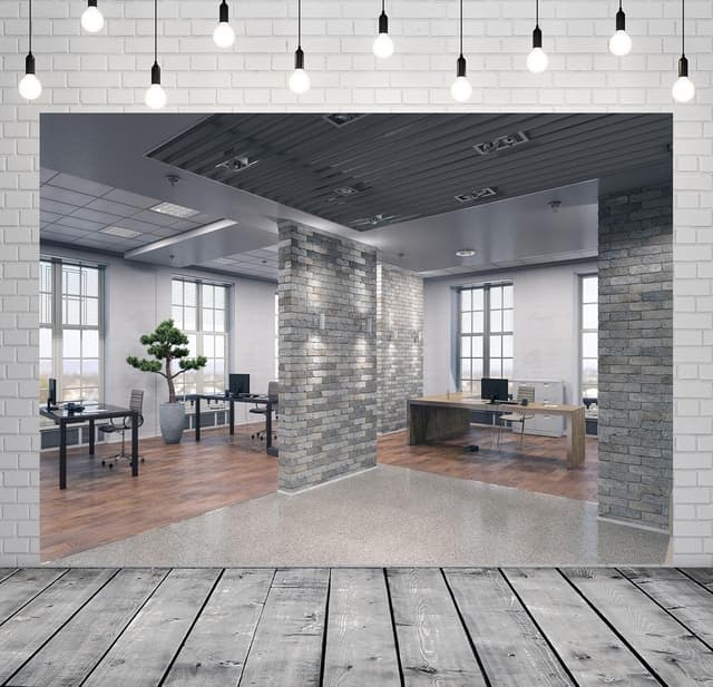 Detalle 2 de BELECO 2.1 x 1.5m fabric office backdrop for video conferencing, photoshoots and Zoom/Teams calls