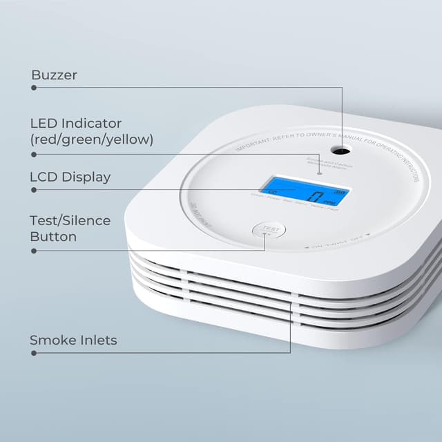 Detalle 2 de AEGISLINK SC200 10‑year smoke and CO alarm 📟