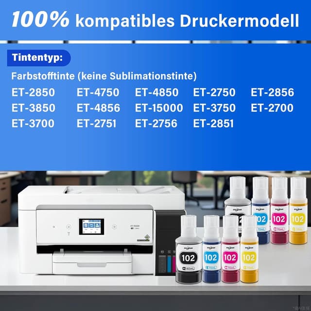 Detalle 2 de SPACEINK Tinte 102 Multipack für Epson