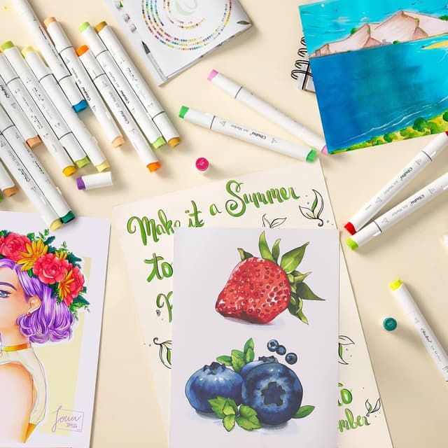 Thumbnail 1 de Ohuhu Pennarelli ad alcol 120 colori