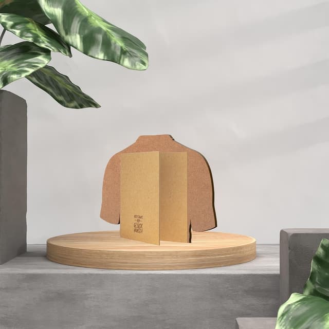 Detalle de Gladbach Holzkarte Geburtstagskarte aus Holz – Mönchengladbach Fan-Geschenk für Fans, Familie und Kinder