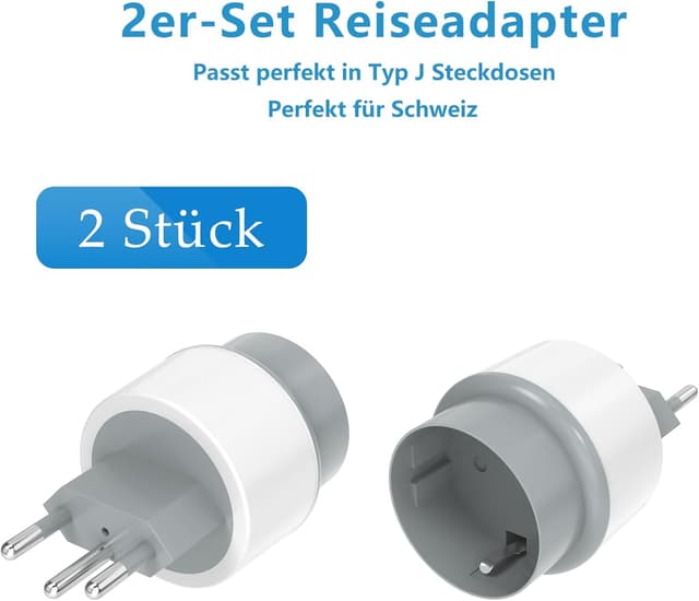Detalle 2 de PABANCE Schweiz Reiseadapter Typ J 250V