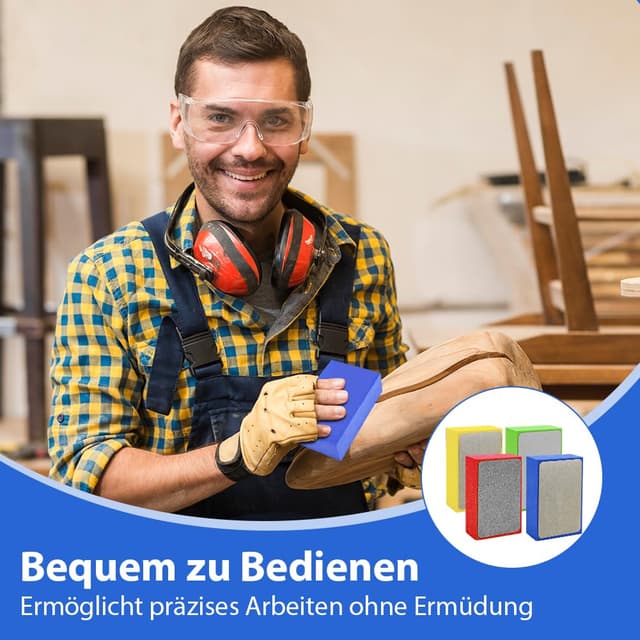 Detalle de Tyafzzn Diamant-Handpolierpads (4er-Set) für Glas- und Fliesen-Schleifen mit 60/100/200/400er Körnung