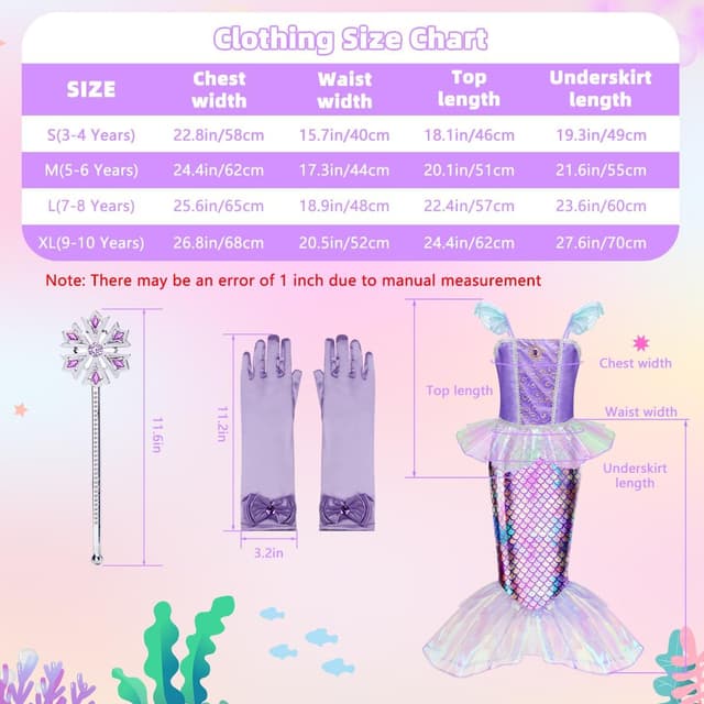 Thumbnail 4 de Meland Mermaid Costume 3-10 ๐งโ