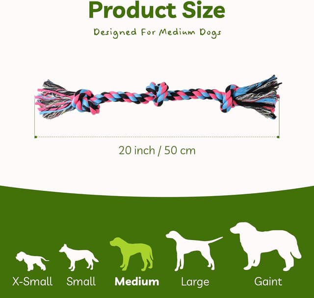 Thumbnail 6 de SHARLOVY Dog Rope Toy for Medium Dogs
