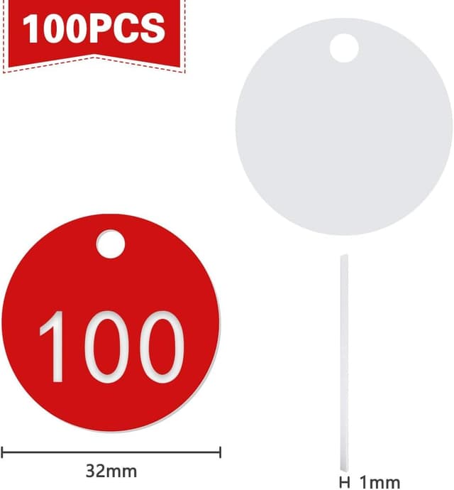 Detalle 2 de OFFCUP Portachiavi Numerati 1-100 Rosso