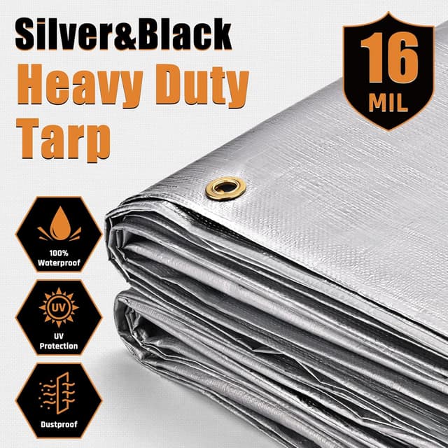Detalle 2 de Yumatum 20x30FT waterproof tarp, 16 mil