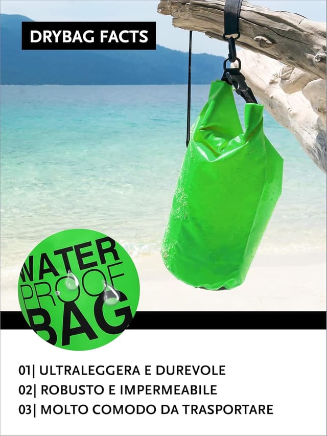 Detalle 2 de DonDon Dry Bag impermeabile da 2 litri
