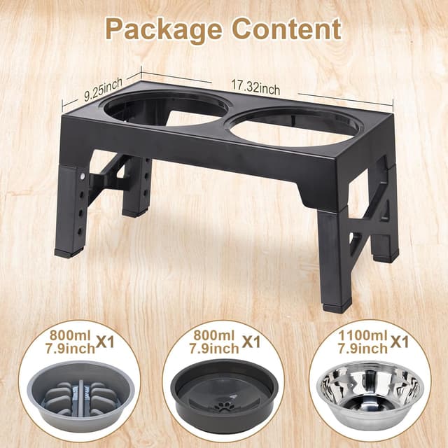 Thumbnail 6 de Polegas 3-in-1 Raised Dog Bowl with Slow Feeder