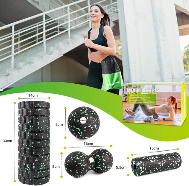 Thumbnail 6 de Faszienrolle Set 3D-Textur đ§