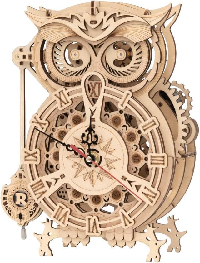 Imagen de Rokr Orologio da parete Gufo puzzle 3D in legno per decorazione 🕰 en OfertitasTOP