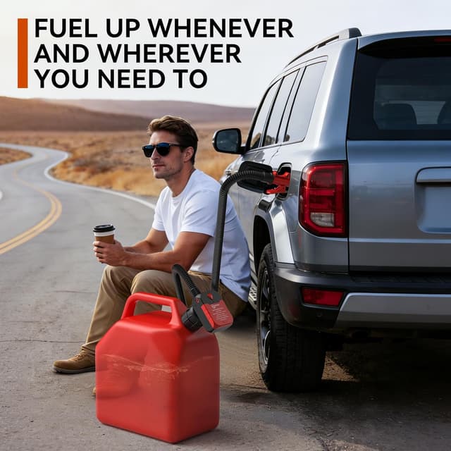 Thumbnail 6 de SENBOWE Automatic Fuel Transfer Pump with Auto-Stop (Up to 4.2 GPM), Battery or USB Powered, 51" Hose