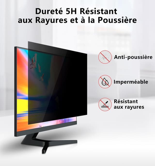 Detalle 2 de PYS Filtre de confidentialité pour écran PC 24 pouces 16:9 (anti-espion, anti-lumière bleue, amovible)