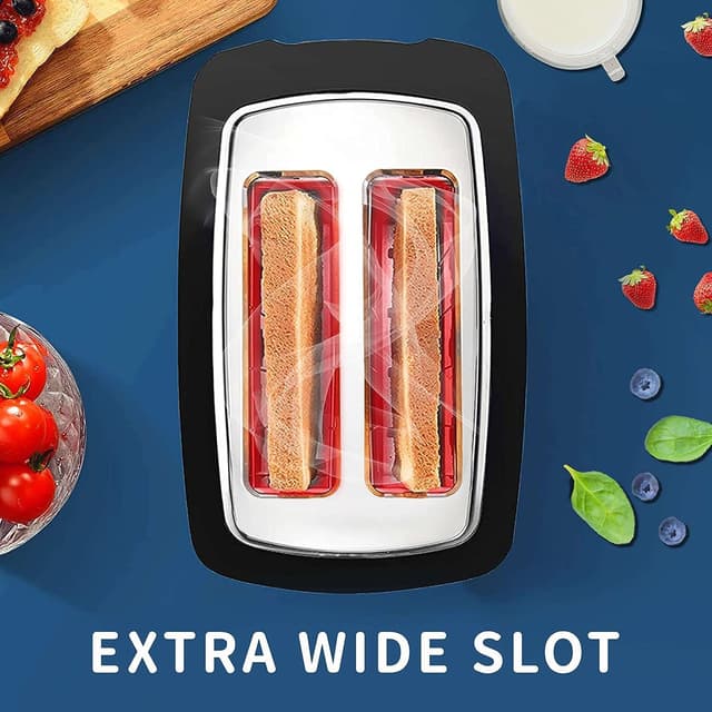 Detalle 2 de Toaster 2 Slice Wide Slot Toaster with LCD Timer ๐