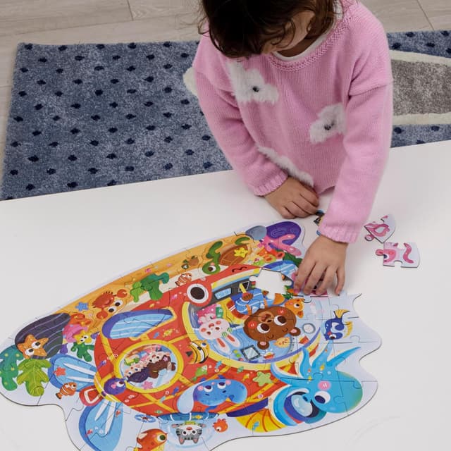 Detalle de Baroni Toys Puzzle sagomato Sottomarino da 59 pezzi per bambini 3+ (52,3x37,6 cm)
