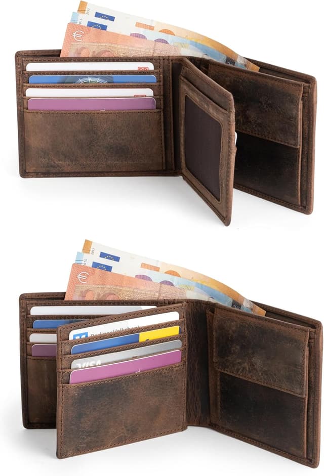 Thumbnail 2 de Berliner Bags Vintage Portefeuille en Cuir Marron