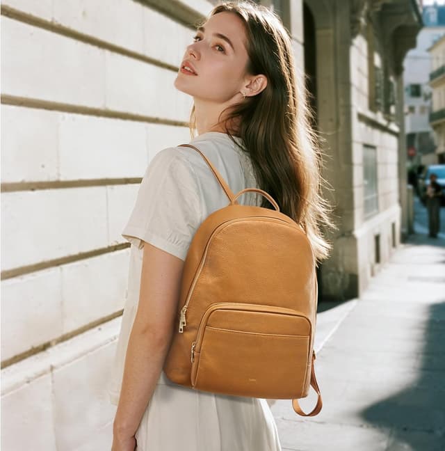 Thumbnail 6 de Kattee sac à dos en cuir véritable pour femme