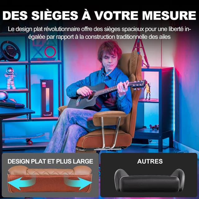 Detalle 2 de GTPLAYER sedia gaming ergonomica reclinabile