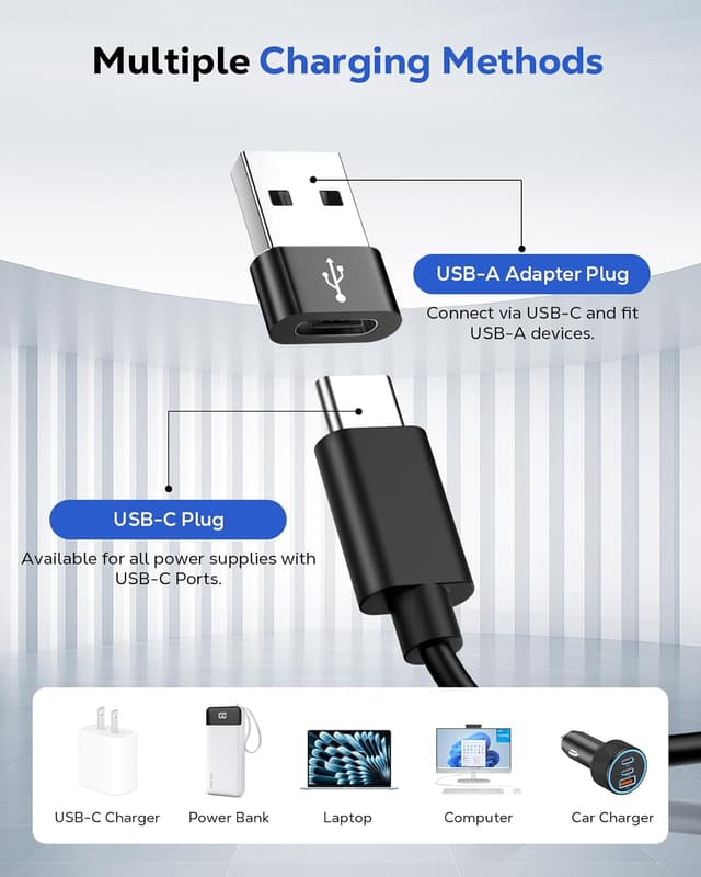 Detalle de MoKo 2 Pack USB-C Magnetic Charging Dock with 1m Cable for Amazfit Helio Strap, T-Rex 3 & other listed models