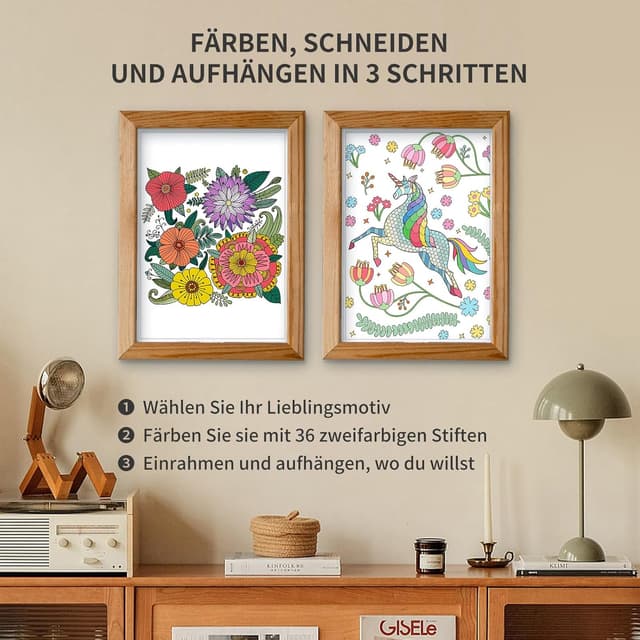 Thumbnail 5 de Malbuch für Erwachsene mit 36 Markern 🎨